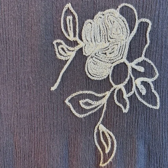 Umgee Tunic Top Blouse Lavender Purple White Embroidery bohemian boho Med. Large - Picture 8 of 9